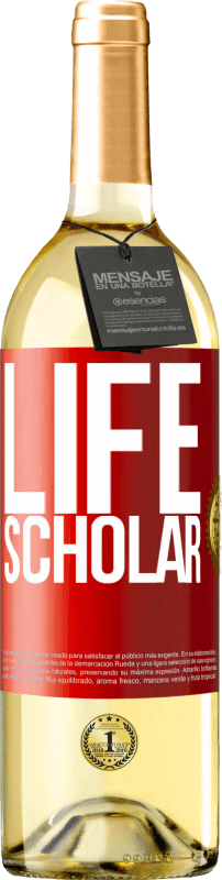 29,95 € | Vinho branco Edição WHITE Life Scholar Etiqueta Vermelha. Etiqueta personalizável Vinho jovem Colheita 2024 Verdejo