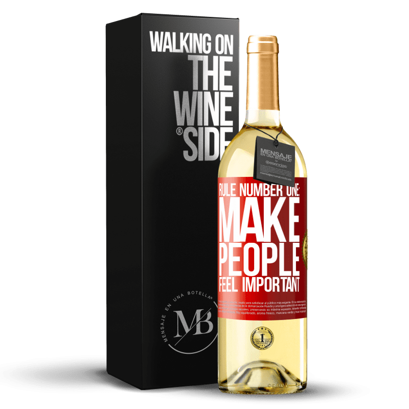 29,95 € Free Shipping | White Wine WHITE Edition Rule number one: make people feel important Red Label. Customizable label Young wine Harvest 2024 Verdejo