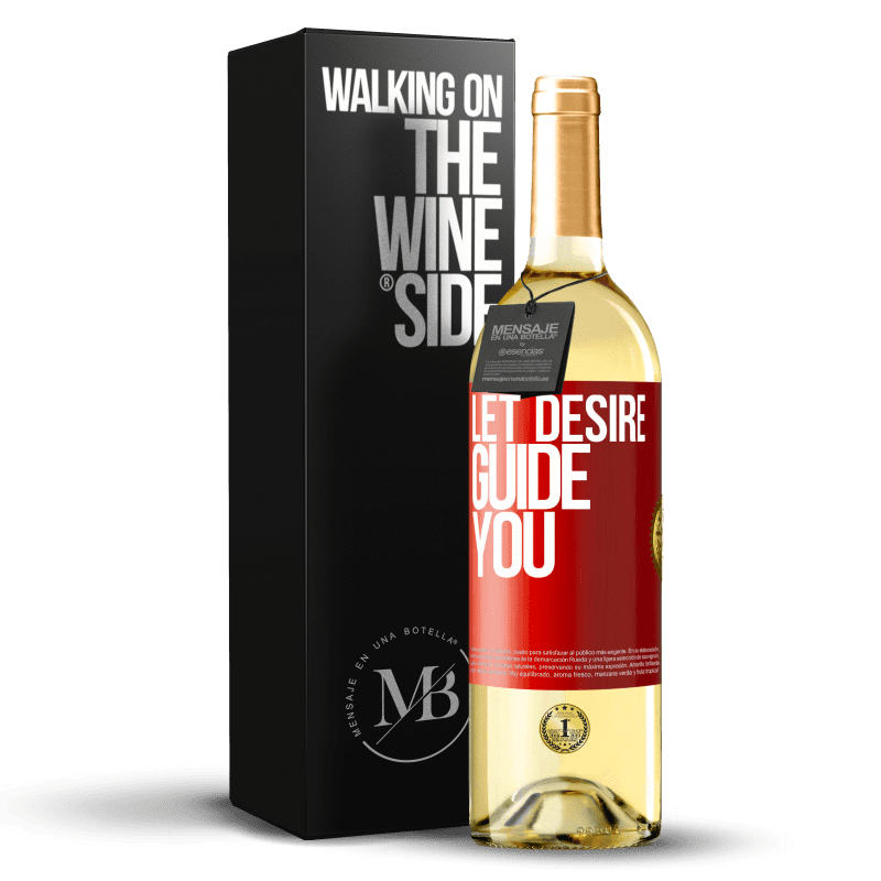 29,95 € Free Shipping | White Wine WHITE Edition Let desire guide you Red Label. Customizable label Young wine Harvest 2023 Verdejo