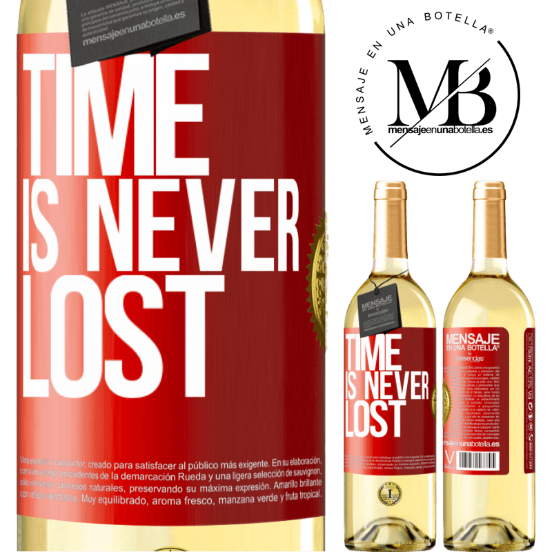 29,95 € Free Shipping | White Wine WHITE Edition Time is never lost Red Label. Customizable label Young wine Harvest 2023 Verdejo