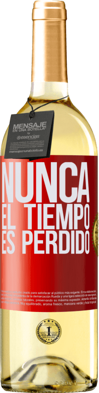 29,95 € | Vino Blanco Edición WHITE Nunca el tiempo es perdido Etiqueta Roja. Etiqueta personalizable Vino joven Cosecha 2023 Verdejo