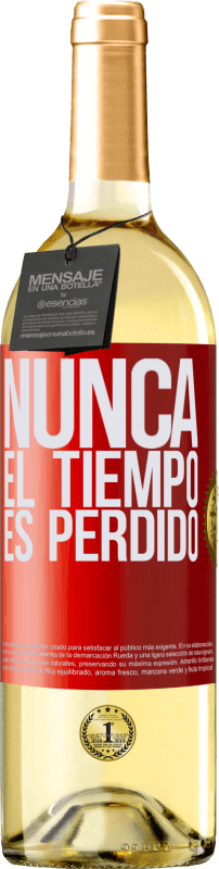 29,95 € | Vino Blanco Edición WHITE Nunca el tiempo es perdido Etiqueta Roja. Etiqueta personalizable Vino joven Cosecha 2025 Verdejo