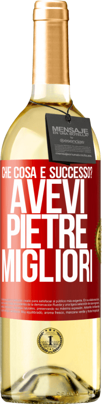 29,95 € | Vino bianco Edizione WHITE che cosa è successo? Avevi pietre migliori Etichetta Rossa. Etichetta personalizzabile Vino giovane Raccogliere 2025 Verdejo