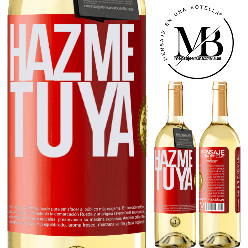 29,95 € Envío gratis | Vino Blanco Edición WHITE Hazme tuya Etiqueta Roja. Etiqueta personalizable Vino joven Cosecha 2024 Verdejo