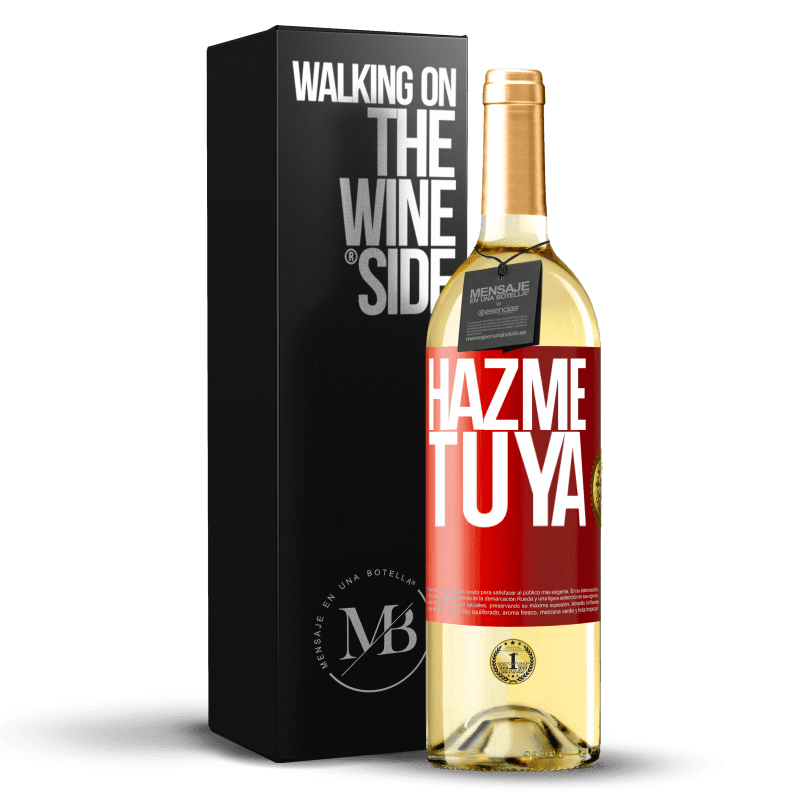 29,95 € Envío gratis | Vino Blanco Edición WHITE Hazme tuya Etiqueta Roja. Etiqueta personalizable Vino joven Cosecha 2024 Verdejo