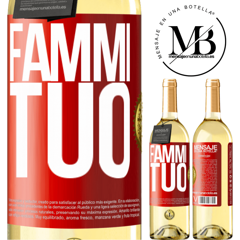 29,95 € Spedizione Gratuita | Vino bianco Edizione WHITE Fammi tuo Etichetta Rossa. Etichetta personalizzabile Vino giovane Raccogliere 2024 Verdejo