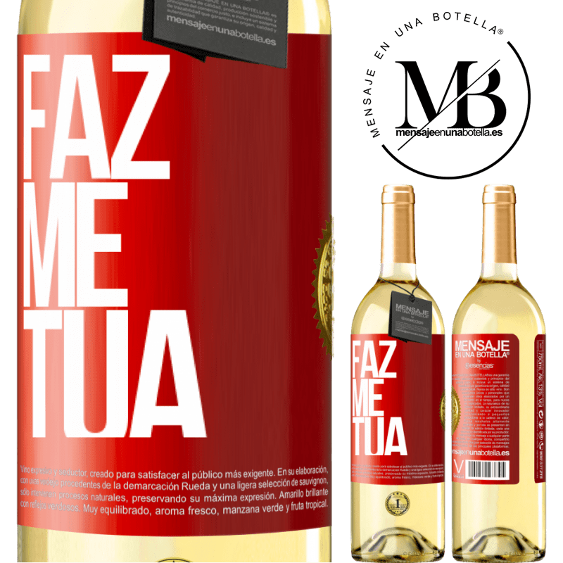 29,95 € Envio grátis | Vinho branco Edição WHITE Faz me tua Etiqueta Vermelha. Etiqueta personalizável Vinho jovem Colheita 2024 Verdejo