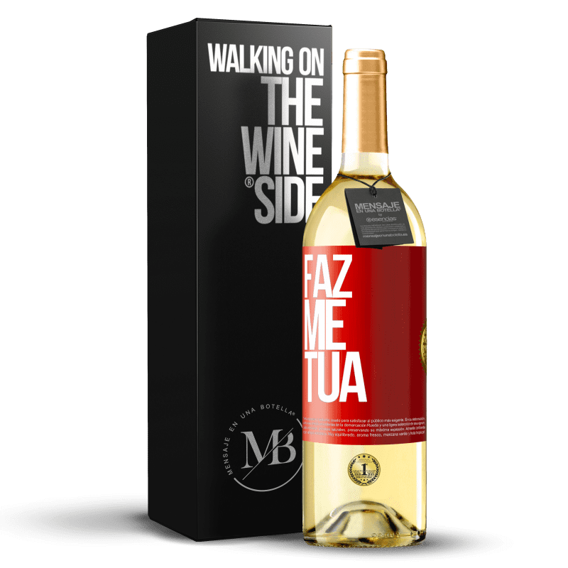 29,95 € Envio grátis | Vinho branco Edição WHITE Faz me tua Etiqueta Vermelha. Etiqueta personalizável Vinho jovem Colheita 2024 Verdejo