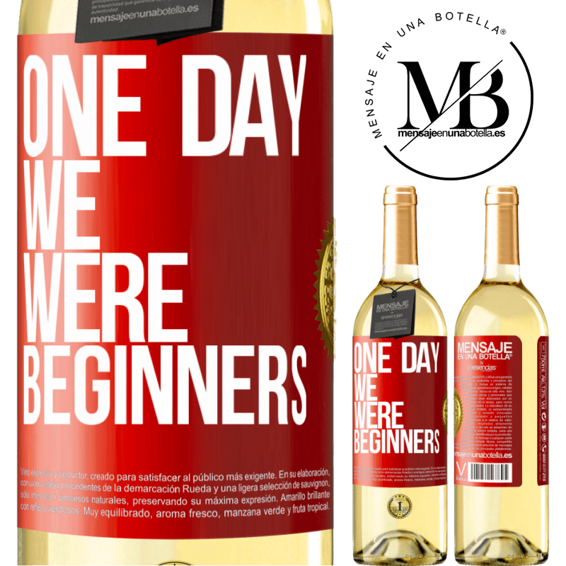 29,95 € Free Shipping | White Wine WHITE Edition One day we were beginners Red Label. Customizable label Young wine Harvest 2024 Verdejo
