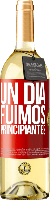 29,95 € | Vino Blanco Edición WHITE Un día fuimos principiantes Etiqueta Roja. Etiqueta personalizable Vino joven Cosecha 2024 Verdejo