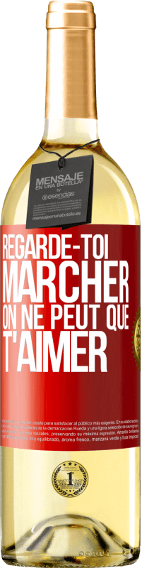 29,95 € | Vin blanc Édition WHITE Regarde-toi marcher. On ne peut que t'aimer Étiquette Rouge. Étiquette personnalisable Vin jeune Récolte 2024 Verdejo