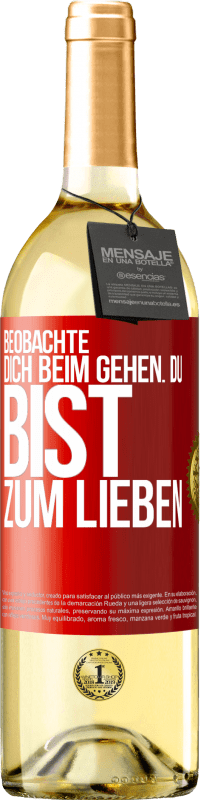 29,95 € | Weißwein WHITE Ausgabe Beobachte dich beim Gehen. Du bist zum Lieben Rote Markierung. Anpassbares Etikett Junger Wein Ernte 2024 Verdejo