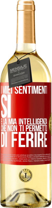 29,95 € | Vino bianco Edizione WHITE I miei sentimenti, sì. È la mia intelligenza che non ti permetto di ferire Etichetta Rossa. Etichetta personalizzabile Vino giovane Raccogliere 2024 Verdejo