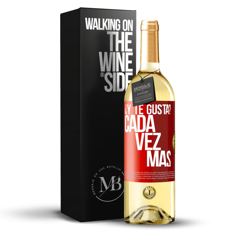 29,95 € Envío gratis | Vino Blanco Edición WHITE ¿Y te gusta? Cada vez más Etiqueta Roja. Etiqueta personalizable Vino joven Cosecha 2024 Verdejo