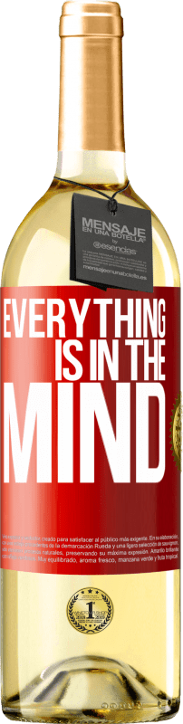 29,95 € Free Shipping | White Wine WHITE Edition Everything is in the mind Red Label. Customizable label Young wine Harvest 2024 Verdejo