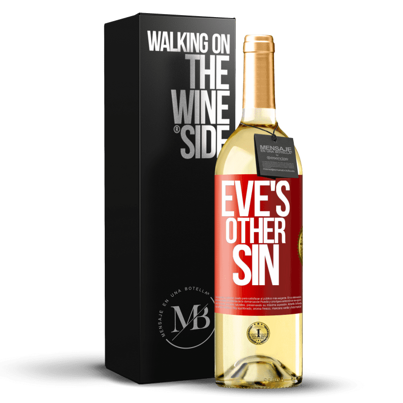 29,95 € Free Shipping | White Wine WHITE Edition Eve's other sin Red Label. Customizable label Young wine Harvest 2023 Verdejo