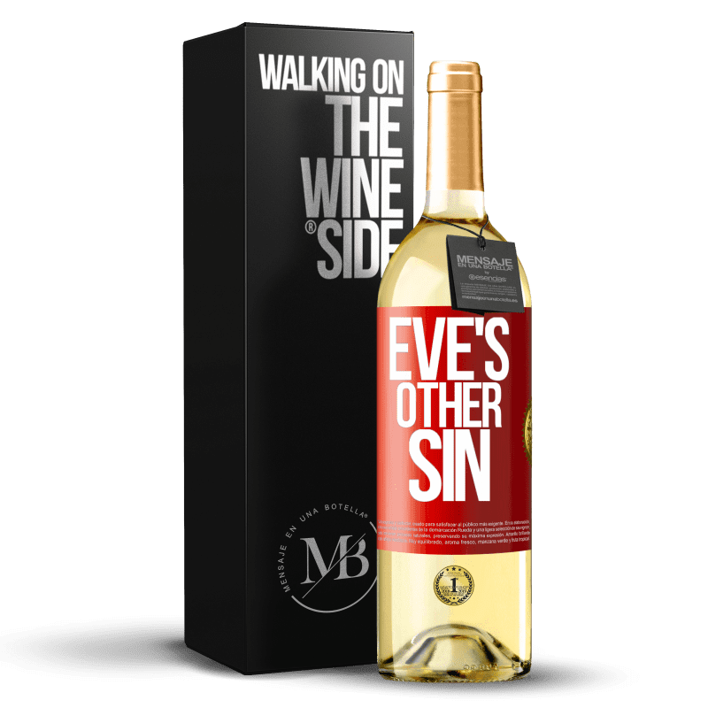 29,95 € Free Shipping | White Wine WHITE Edition Eve's other sin Red Label. Customizable label Young wine Harvest 2024 Verdejo