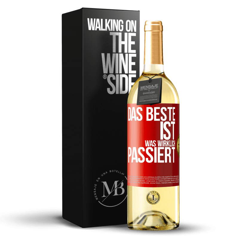 29,95 € Kostenloser Versand | Weißwein WHITE Ausgabe Das Beste ist, was wirklich passiert Rote Markierung. Anpassbares Etikett Junger Wein Ernte 2023 Verdejo