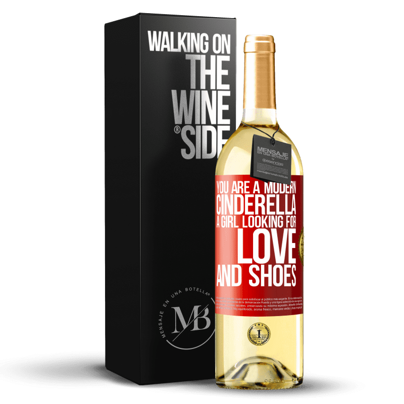 29,95 € Free Shipping | White Wine WHITE Edition You are a modern cinderella, a girl looking for love and shoes Red Label. Customizable label Young wine Harvest 2024 Verdejo