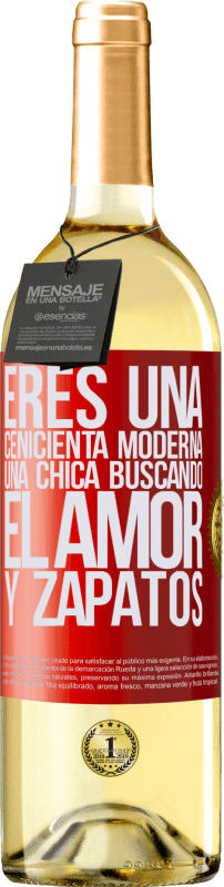 29,95 € | Vino Blanco Edición WHITE Eres una cenicienta moderna, una chica buscando el amor y zapatos Etiqueta Roja. Etiqueta personalizable Vino joven Cosecha 2024 Verdejo