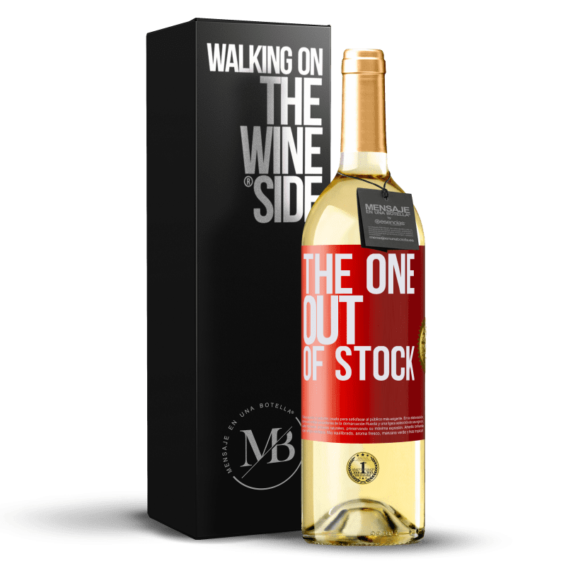 29,95 € Kostenloser Versand | Weißwein WHITE Ausgabe The one out of stock Rote Markierung. Anpassbares Etikett Junger Wein Ernte 2025 Verdejo