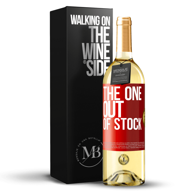29,95 € Spedizione Gratuita | Vino bianco Edizione WHITE The one out of stock Etichetta Rossa. Etichetta personalizzabile Vino giovane Raccogliere 2025 Verdejo