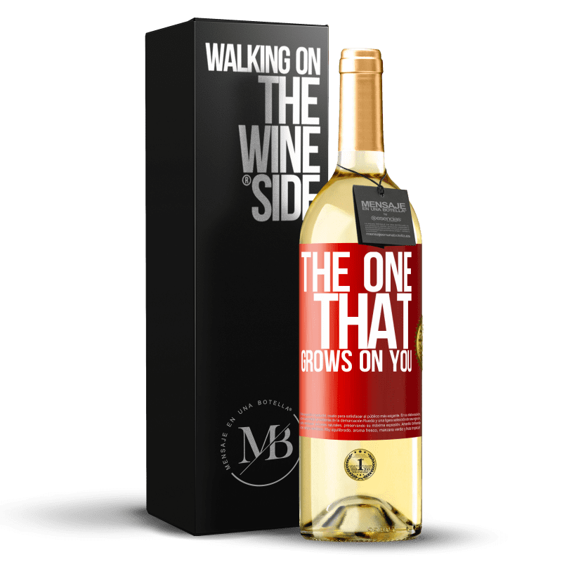 29,95 € Envoi gratuit | Vin blanc Édition WHITE The one that grows on you Étiquette Rouge. Étiquette personnalisable Vin jeune Récolte 2022 Verdejo