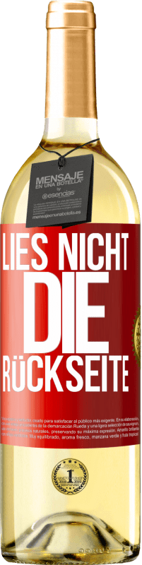 29,95 € | Weißwein WHITE Ausgabe Lies nicht die Rückseite Rote Markierung. Anpassbares Etikett Junger Wein Ernte 2025 Verdejo