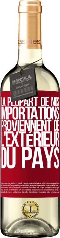 29,95 € Envoi gratuit | Vin blanc Édition WHITE La plupart de nos importations proviennent de l'extérieur du pays Étiquette Rouge. Étiquette personnalisable Vin jeune Récolte 2022 Verdejo