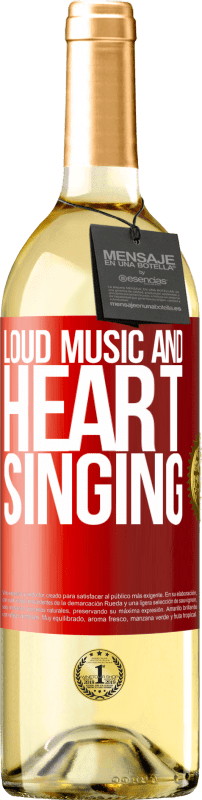 29,95 € Free Shipping | White Wine WHITE Edition The loud music and the heart singing Red Label. Customizable label Young wine Harvest 2022 Verdejo