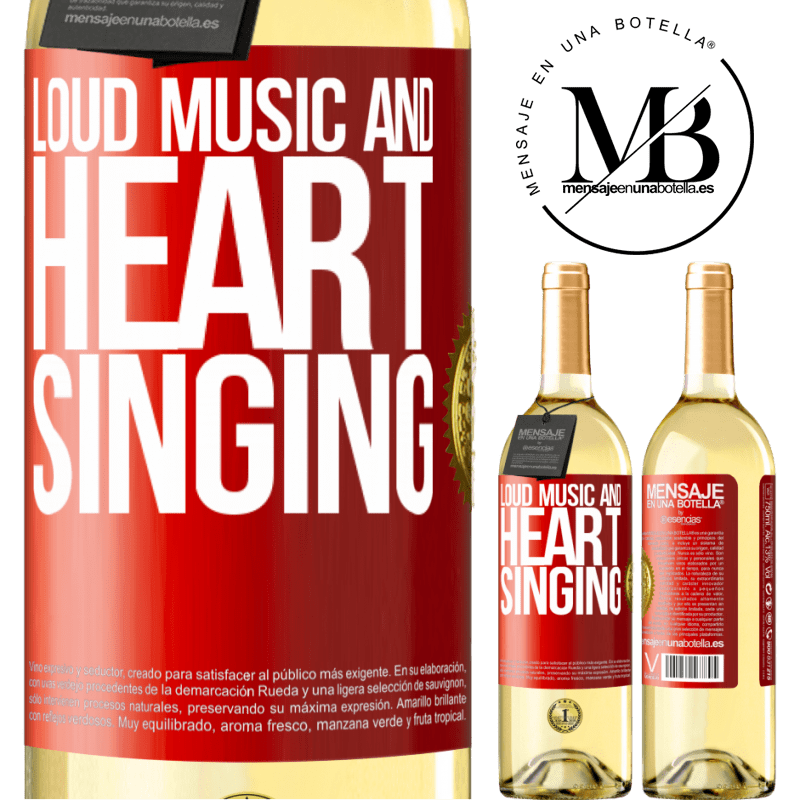 29,95 € Free Shipping | White Wine WHITE Edition The loud music and the heart singing Red Label. Customizable label Young wine Harvest 2023 Verdejo