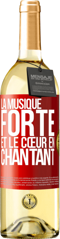 29,95 € | Vin blanc Édition WHITE La musique forte et le cœur en chantant Étiquette Rouge. Étiquette personnalisable Vin jeune Récolte 2024 Verdejo