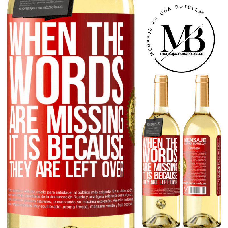 29,95 € Free Shipping | White Wine WHITE Edition When the words are missing, it is because they are left over Red Label. Customizable label Young wine Harvest 2023 Verdejo