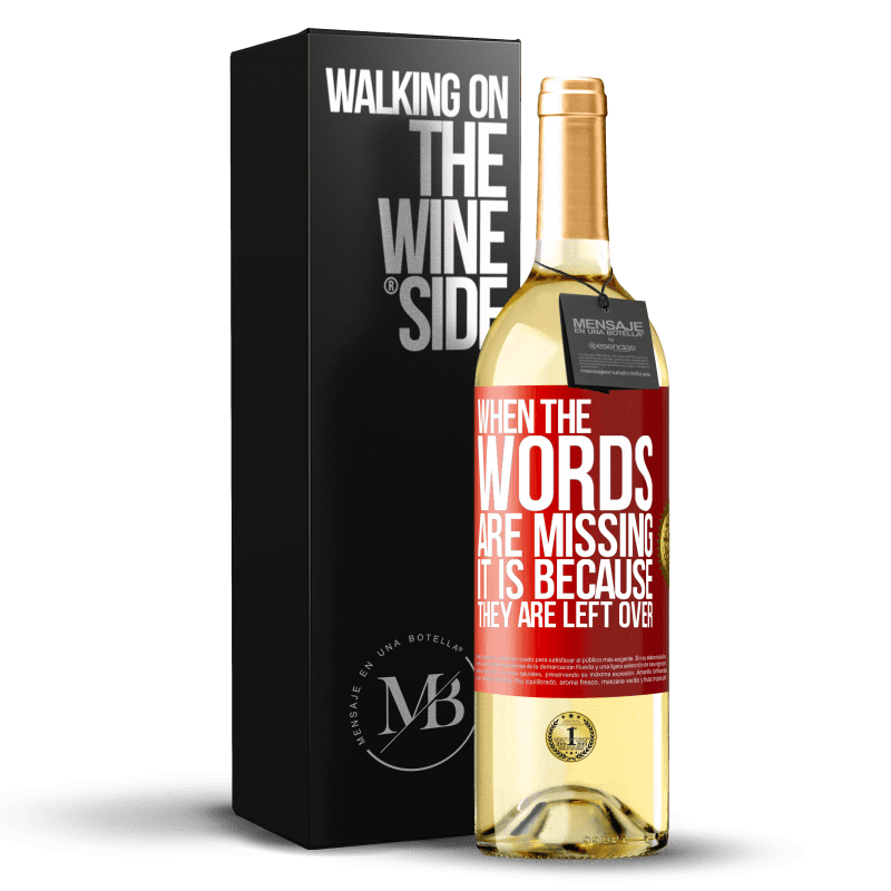 29,95 € Free Shipping | White Wine WHITE Edition When the words are missing, it is because they are left over Red Label. Customizable label Young wine Harvest 2023 Verdejo