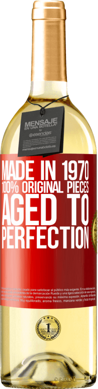 29,95 € 送料無料 | 白ワイン WHITEエディション 1970年製、100％オリジナルピース。Aged to perfection 赤いタグ. カスタマイズ可能なラベル 若いワイン 収穫 2025 Verdejo