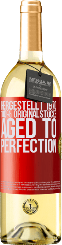 29,95 € | Weißwein WHITE Ausgabe Hergestellt 1970, 100% Originalstücke. Aged to perfection Rote Markierung. Anpassbares Etikett Junger Wein Ernte 2023 Verdejo