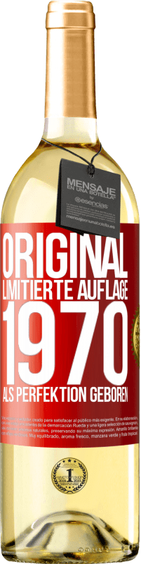 29,95 € | Weißwein WHITE Ausgabe Original Limitierte Auflage 1970 Als Perfektion geboren Rote Markierung. Anpassbares Etikett Junger Wein Ernte 2024 Verdejo