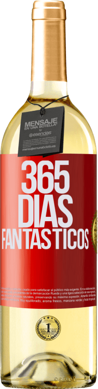 29,95 € | Vino Blanco Edición WHITE 365 días fantásticos Etiqueta Roja. Etiqueta personalizable Vino joven Cosecha 2025 Verdejo