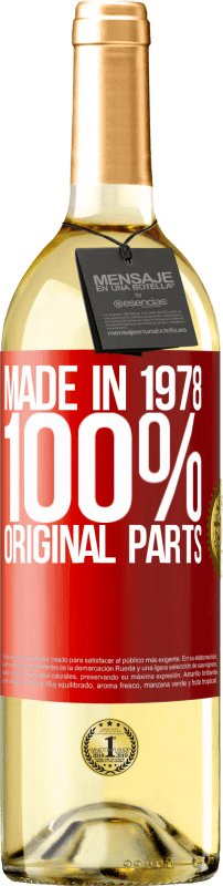 29,95 € | Белое вино Издание WHITE Сделано в 1978 году. 100% оригинальные запчасти Красная метка. Настраиваемая этикетка Молодое вино Урожай 2023 Verdejo