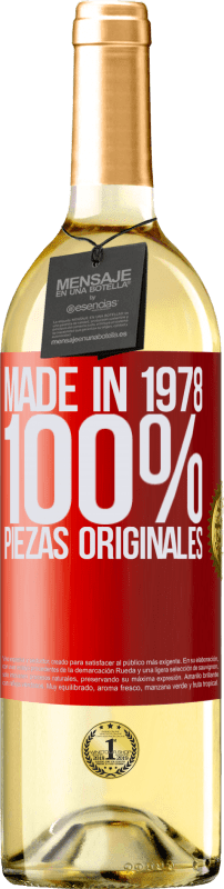 29,95 € | Vino Blanco Edición WHITE Made in 1978. 100% piezas originales Etiqueta Roja. Etiqueta personalizable Vino joven Cosecha 2023 Verdejo