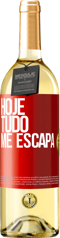 29,95 € | Vinho branco Edição WHITE Hoje tudo me escapa Etiqueta Vermelha. Etiqueta personalizável Vinho jovem Colheita 2024 Verdejo