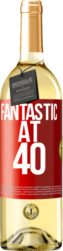 29,95 € Бесплатная доставка | Белое вино Издание WHITE Фантастический в 40 Красная метка. Настраиваемая этикетка Молодое вино Урожай 2023 Verdejo