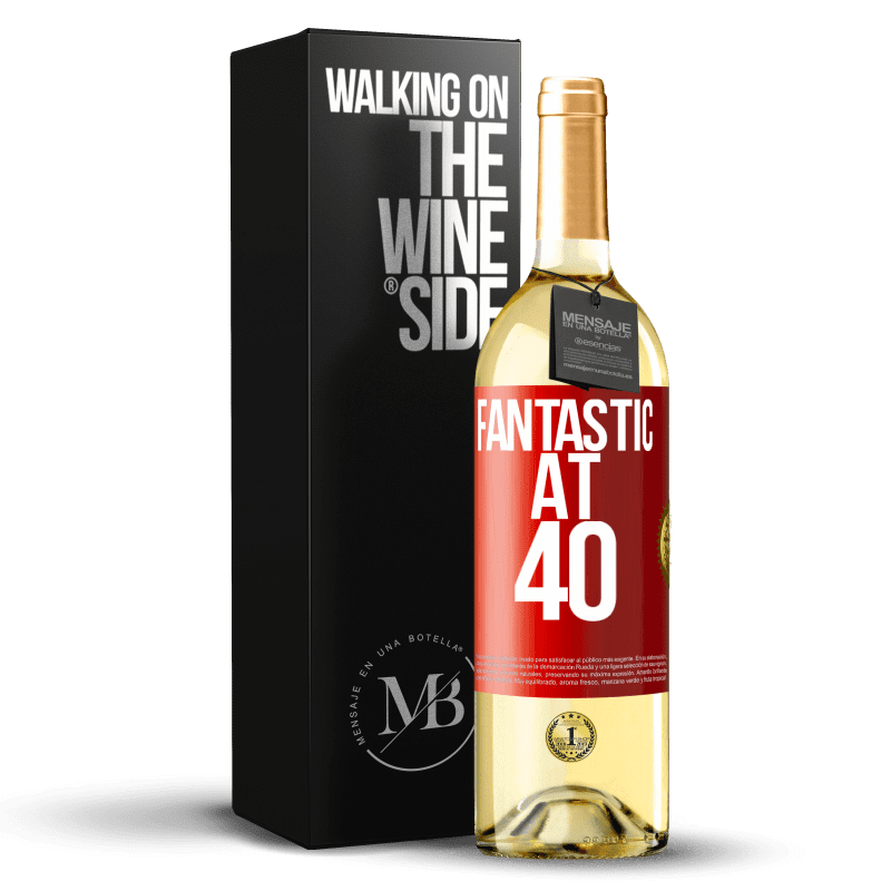 29,95 € Free Shipping | White Wine WHITE Edition Fantastic at 40 Red Label. Customizable label Young wine Harvest 2024 Verdejo