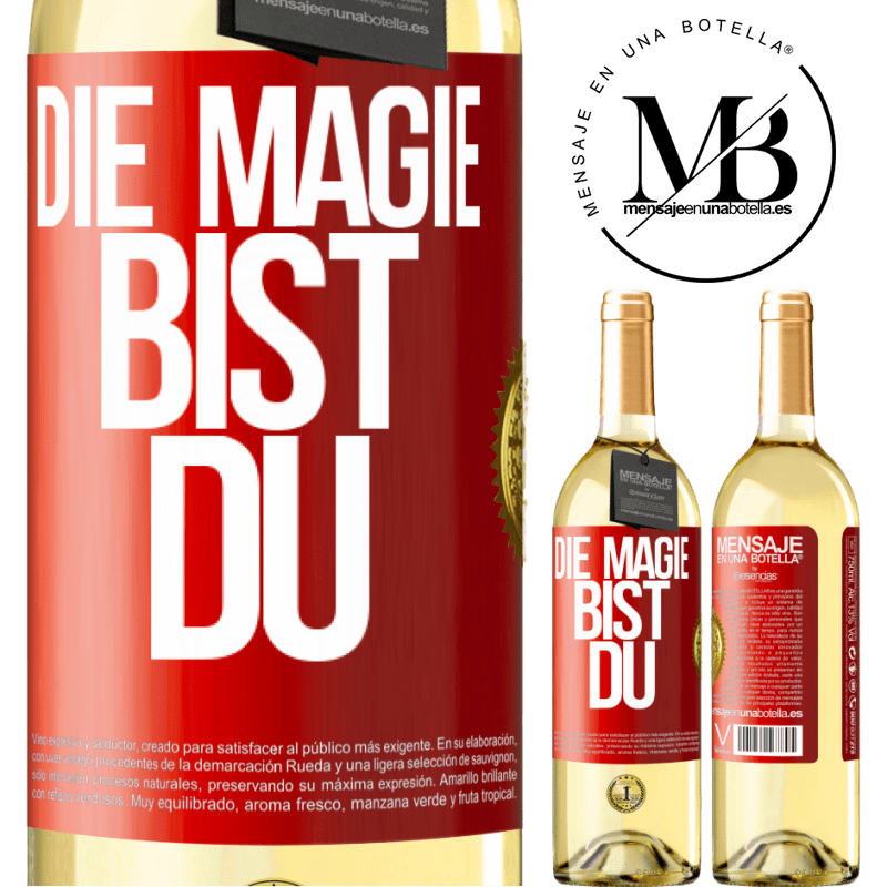 29,95 € Kostenloser Versand | Weißwein WHITE Ausgabe Die Magie bist du Rote Markierung. Anpassbares Etikett Junger Wein Ernte 2024 Verdejo