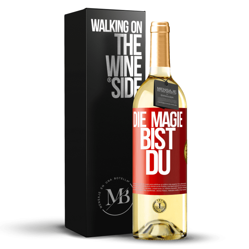29,95 € Kostenloser Versand | Weißwein WHITE Ausgabe Die Magie bist du Rote Markierung. Anpassbares Etikett Junger Wein Ernte 2024 Verdejo
