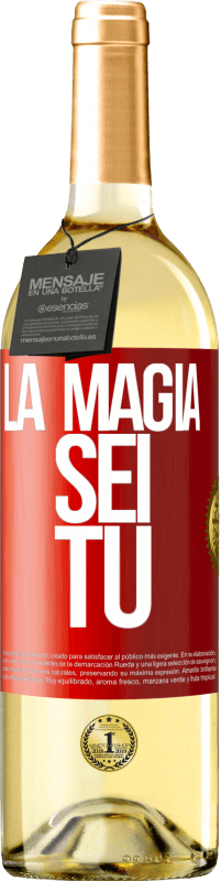 29,95 € | Vino bianco Edizione WHITE La magia sei tu Etichetta Rossa. Etichetta personalizzabile Vino giovane Raccogliere 2023 Verdejo