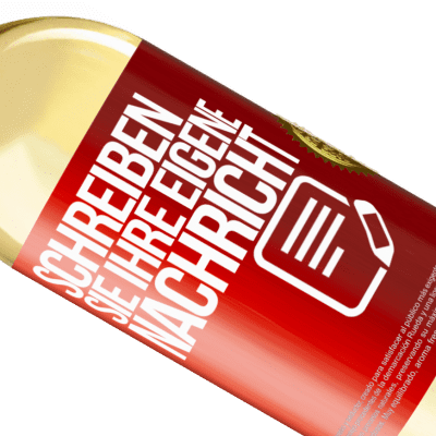 Einzigartige und Persönliche Ausdrücke. «Hinweis: Enthält Perfektion in der Flasche» WHITE Ausgabe