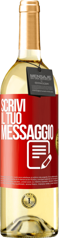 29,95 € Spedizione Gratuita | Vino bianco Edizione WHITE Scrivi il tuo messaggio Etichetta Rossa. Etichetta personalizzabile Vino giovane Raccogliere 2025 Verdejo