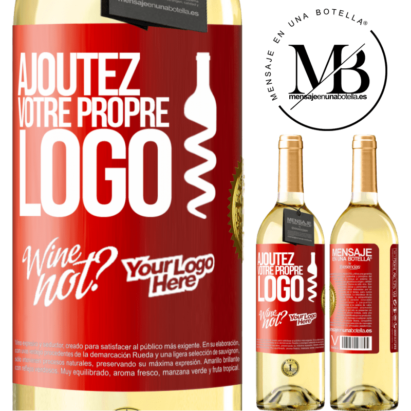 29,95 € Envoi gratuit | Vin blanc Édition WHITE Ajoutez votre propre logo Étiquette Rouge. Étiquette personnalisable Vin jeune Récolte 2024 Verdejo