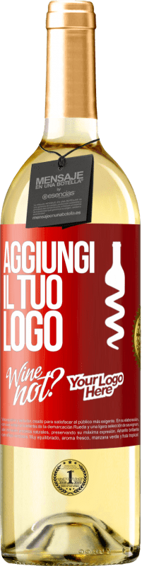 29,95 € Spedizione Gratuita | Vino bianco Edizione WHITE Aggiungi il tuo logo Etichetta Rossa. Etichetta personalizzabile Vino giovane Raccogliere 2025 Verdejo